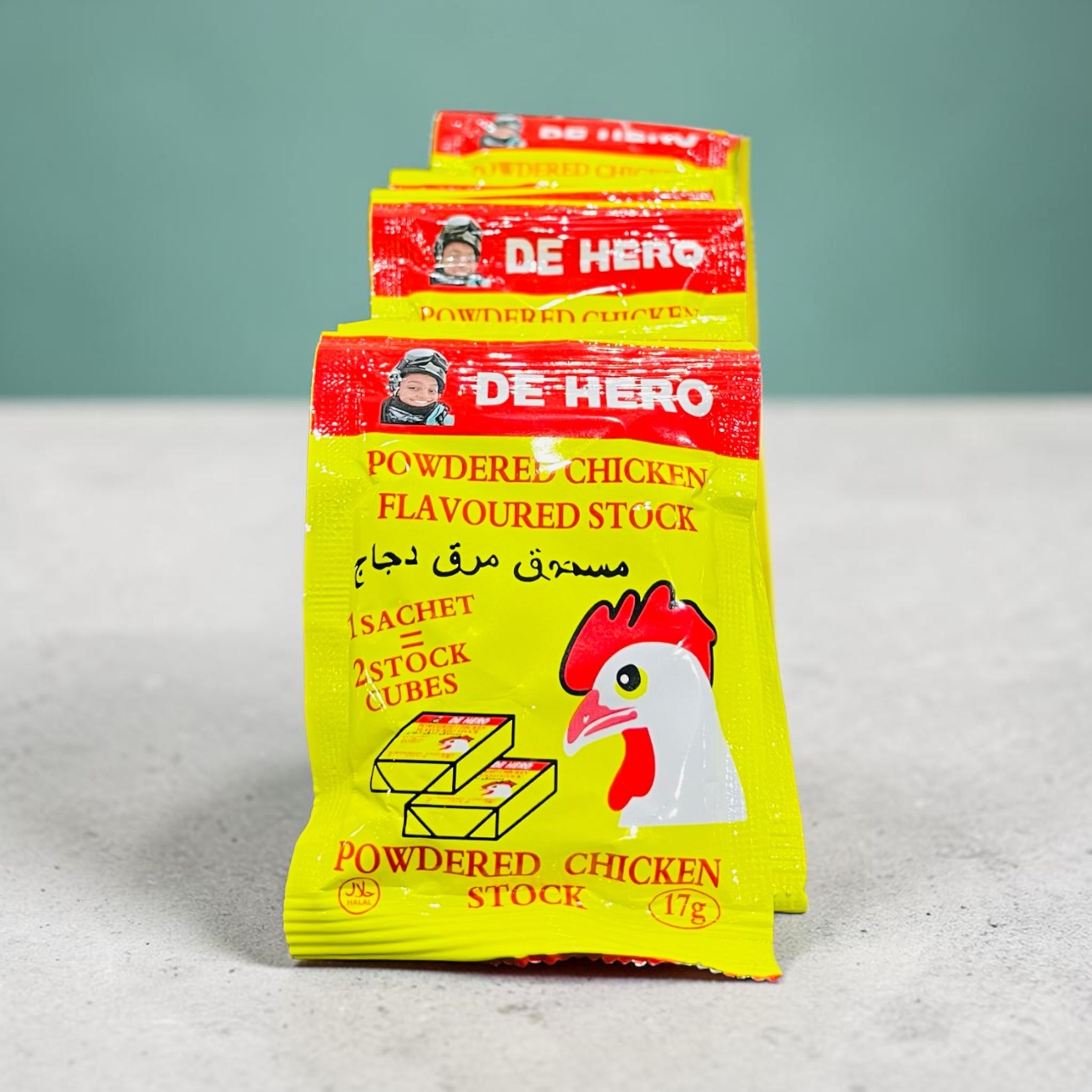 DE HERO POWERED CHICKEN FLAVOURED STOCK 17G 